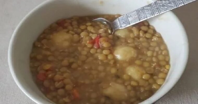 Lentil Stew with Dumplings Caribbean Style