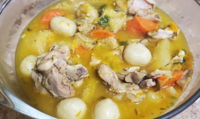 Chicken Soup with Dumplings Caribbean Style