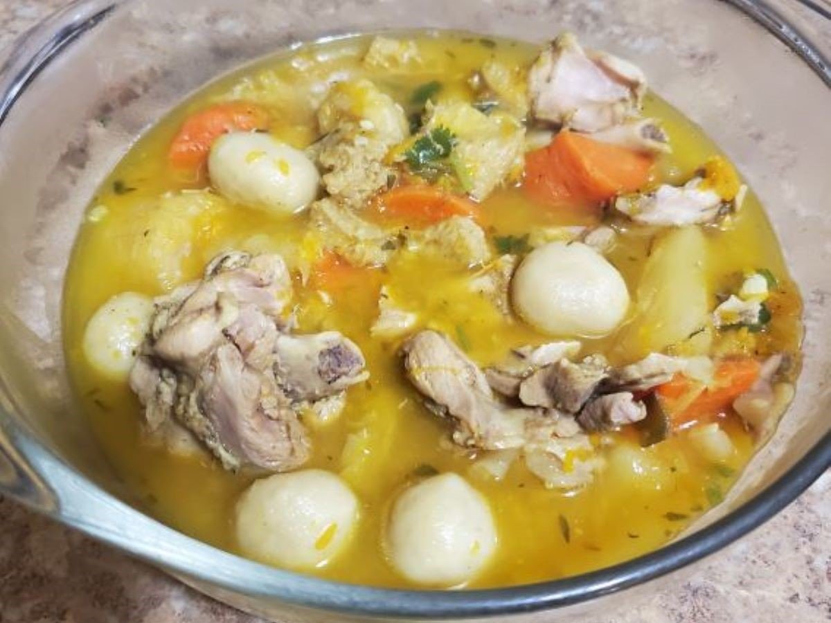 Chicken Soup with Dumplings Caribbean Style